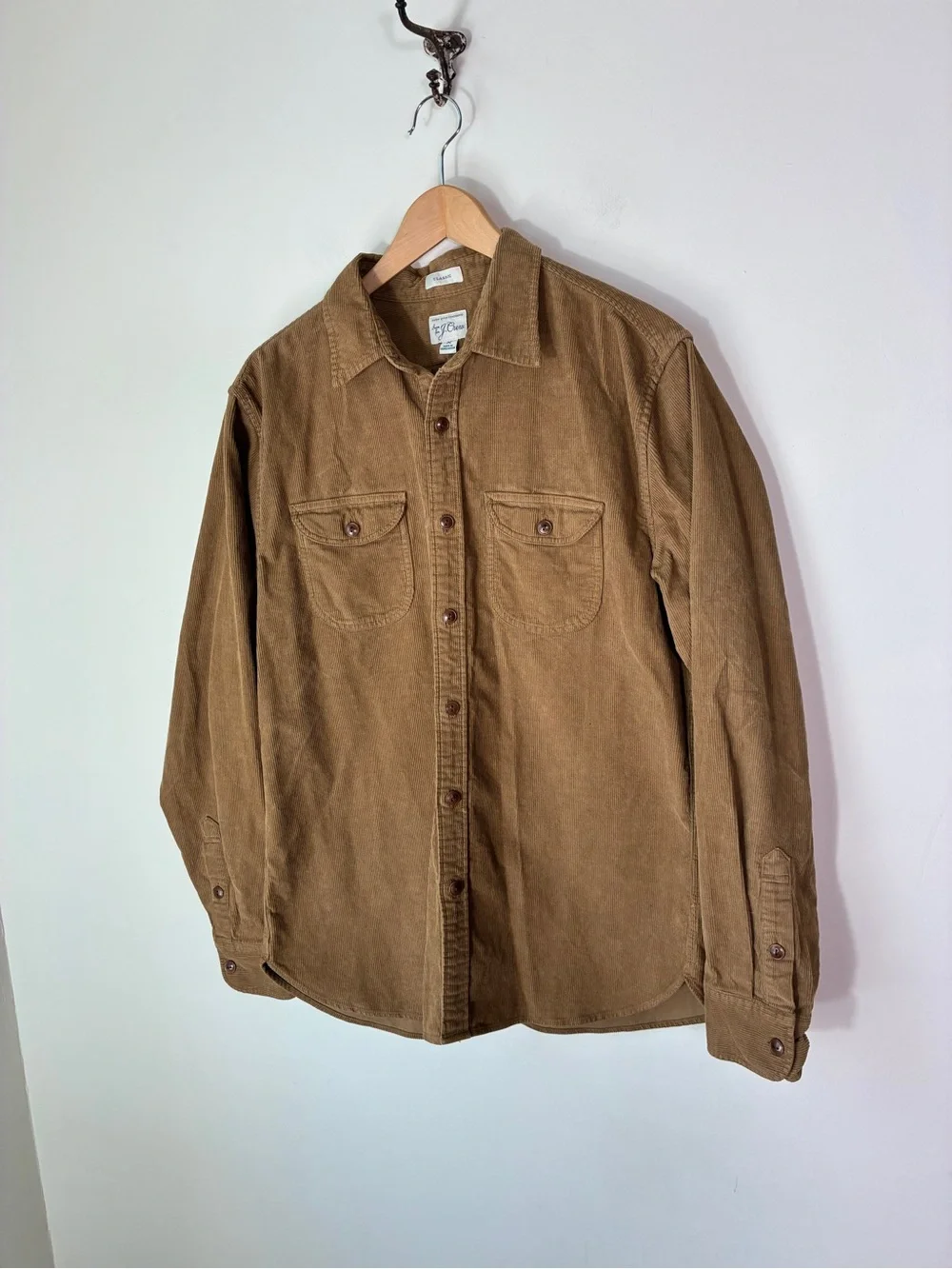 J. Crew Men’s Long Sleeve Corduroy Button-up Workshirt Size M